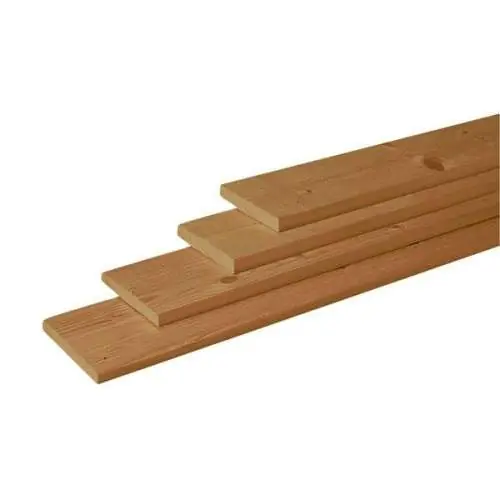 Hoge Kwaliteit Schuttingplank douglas geschaafd groen geïmpregneerd 1,6 x 14 x 400 cm