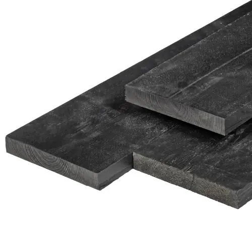 Goedkoop Kantplank douglas zwart fijnbezaagd 2 x 20 x 400 cm