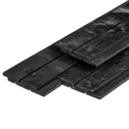 Betrouwbaar Channelsiding gevelbekleding vuren zwart gespoten 1,8 x 14,5 x 420 cm
