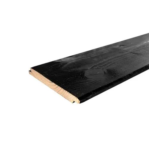 Half lips vuren zwart gespoten 1,8 x 14,5 x 250 cm Snelle Levering
