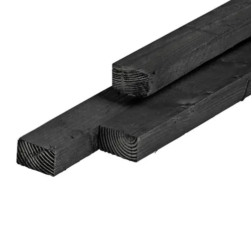 Regel douglas ongeschaafd zwart geïmpregneerd 4,5 x 7,5 x 400 cm Lage Kosten