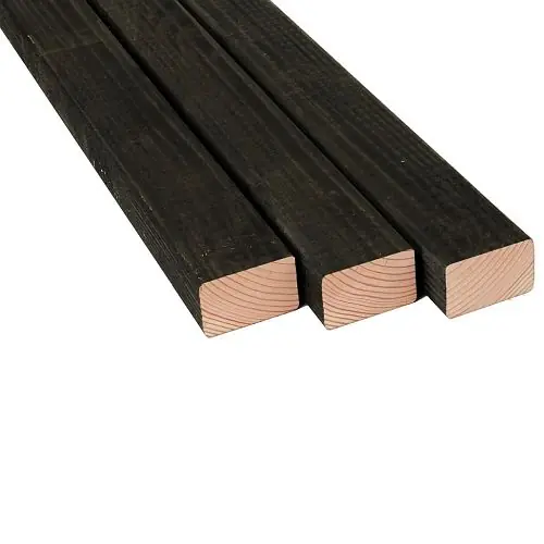 Douglas geschaafde regel zwart gespoten 4,5 x 7 x 250 cm Koop Online
