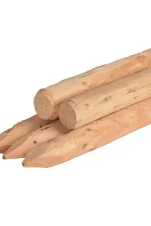 Aanbieding Ronde paal vuren onbehandeld geschild kop Ø8 x 180 cm