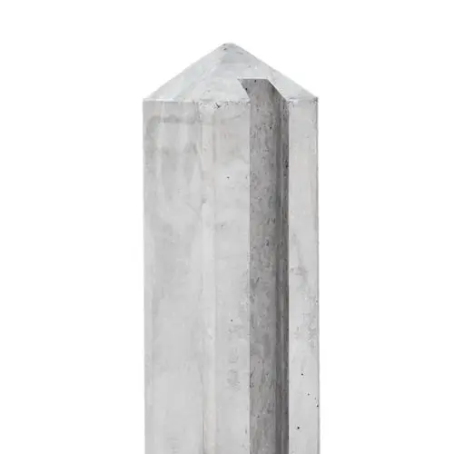 Betonsleufpaal Dinkel diamantkop wit/grijs blokhutprofiel 11,5 x 11,5 x 278 cm tussenpaal Express Levering