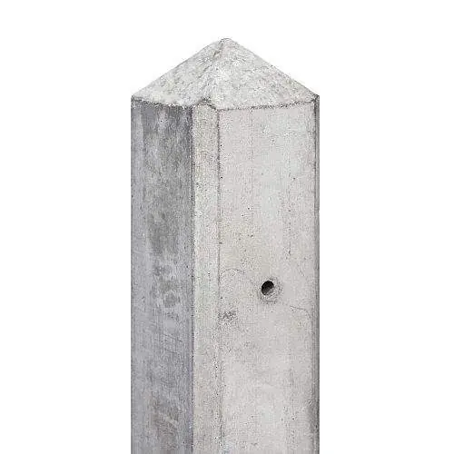 Betonpaal Schie diamantkop wit/grijs 10 x 10 x 280 cm motief hoekpaal Express Levering