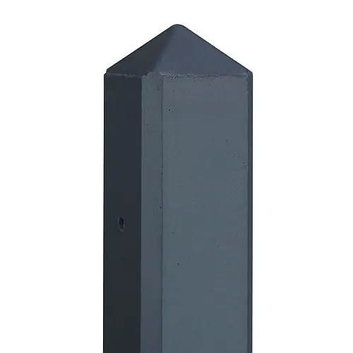 Voordeelprijs Betonpaal Schie diamantkop antraciet gecoat 10 x 10 x 280 cm hoekmodel