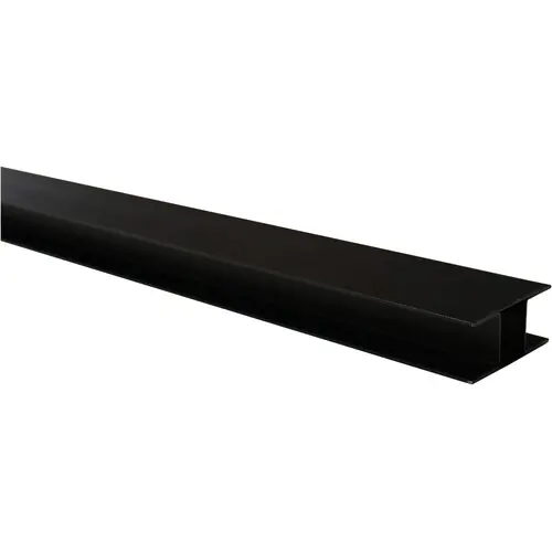 Korting Stalen H-gleufpaal met structuur poedercoating zwart RAL9005 4,2 x 9,6 x 300 cm