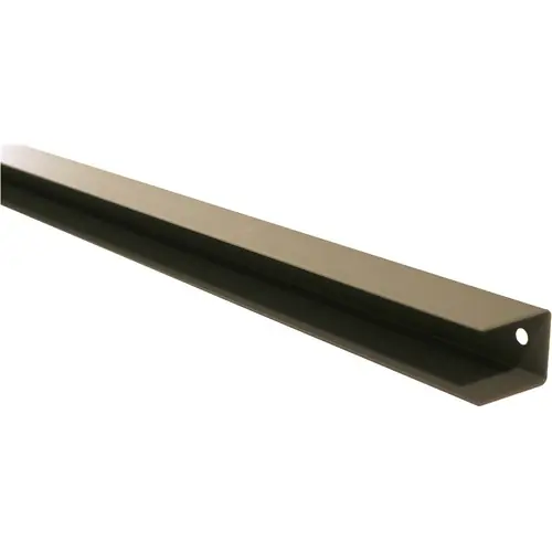 Stalen eindprofiel met structuur poedercoating kwartsgrijs RAL7039 t.b.v. H-gleufpaal 3,4 x 3,7 x 200 cm Uitverkoop