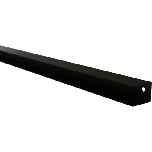 Rechtstreeks Van De Fabrikant Stalen eindprofiel met structuur poedercoating zwart RAL9005 t.b.v. H-gleufpaal 3,4 x 3,7 x 200 cm