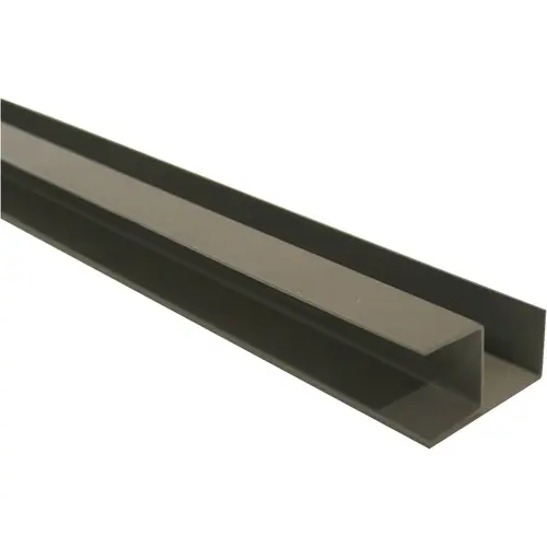 Direct Verzonden Stalen hoekprofiel met structuur poedercoating kwartsgrijs RAL7039 t.b.v. H-gleufpaal 4 x 8 x 220 cm
