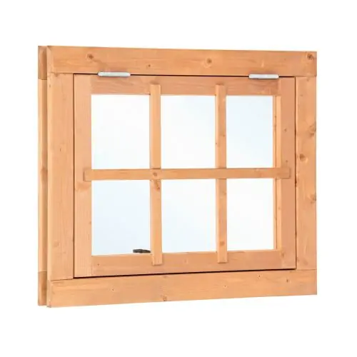Seizoensaanbieding Red Class Wood uitzetraam 90 x 70 cm 6-ruits rvs beslag K226276