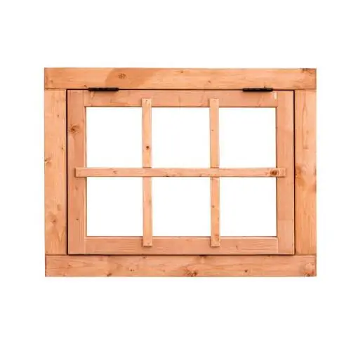 Hete Deal Red Class Wood uitzetraam 90 x 70 cm 6-ruits zwart beslag K065308