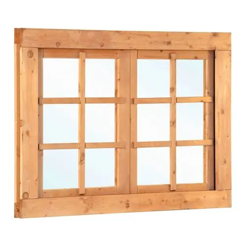 Gereduceerde Prijs Red Class Wood uitzetraam dubbel 125,2 x 90 cm 6-ruits rvs beslag K226277