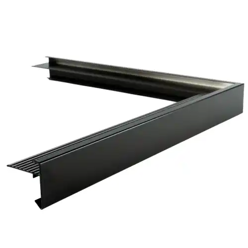 Aluminium buitenhoek zwart standaard 45 x 45 mm Laatste Versie
