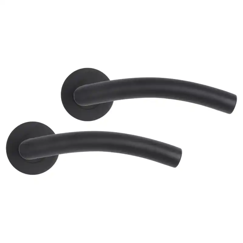 Express Levering Differnz Essence boog deurkruk op rozet rond 53x10mm Zwart