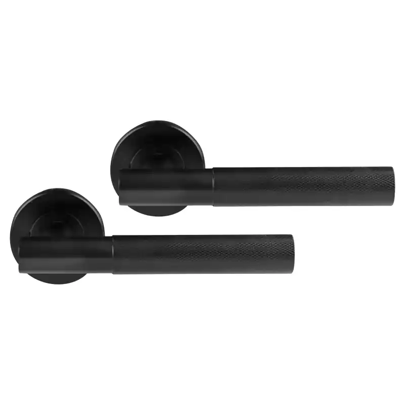 Dagaanbieding Differnz Utrecht deurkruk op rozet rond 53x10mm Zwart