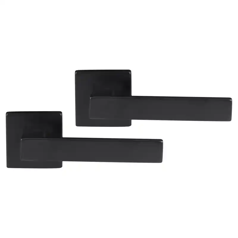 Finale Uitverkoop Differnz Tilburg deurkruk op rozet vierkant 52x10mm Zwart