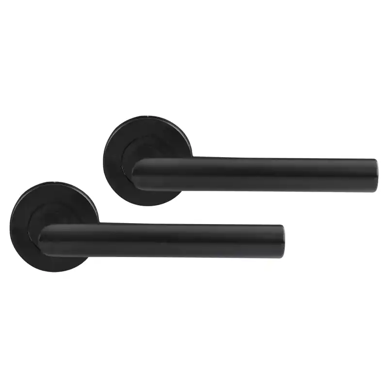 Differnz Amsterdam deurkruk op rozet rond 53x10mm Zwart Veilige Betaling