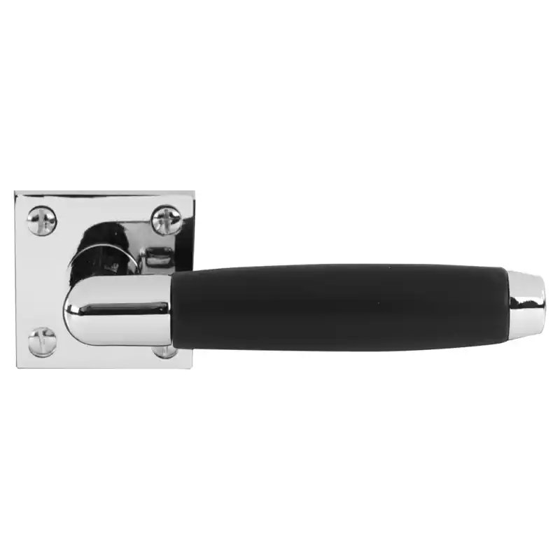 Differnz Haarlem deurkruk op rozet vierkant 52x10mm Glans Chroom Dagaanbieding