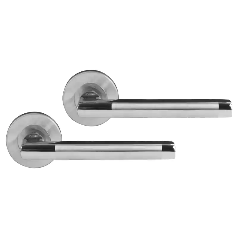 Differnz Den Haag deurkruk op rozet rond 53x10mm Chroom Gecertificeerd