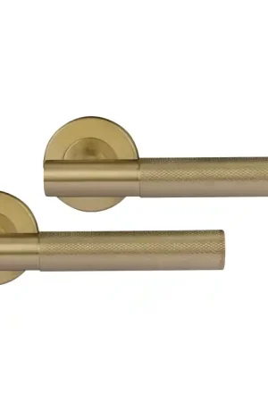 Uitverkoop Differnz Utrecht deurkruk op rozet rond 53x10mm Goud