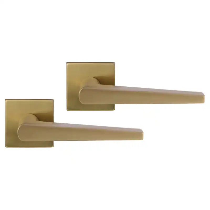Tijdelijk Beschikbaar Differnz Rotterdam deurkruk op rozet vierkant 52x10mm Goud