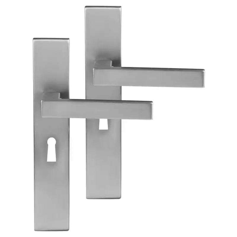 Differnz Tilburg deurkruk op schild afgerond 225x41x10mm BB56 mm mat chroom Aanbieding