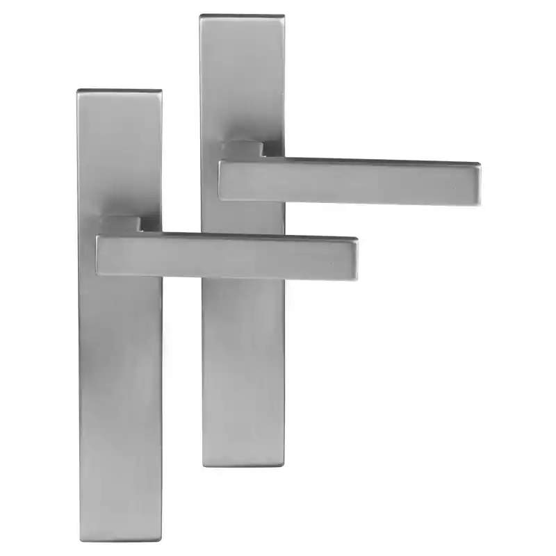 Premium Differnz Tilburg deurkruk op schild rechthoekig 225x41x10mm blind Mat chroom