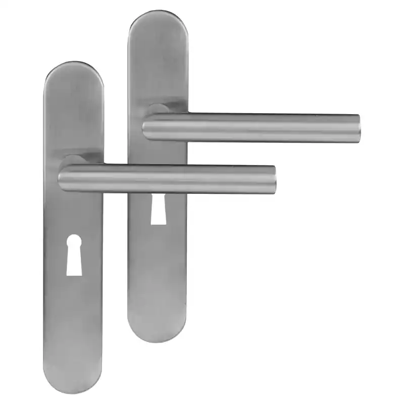 Differnz Amsterdam deurkruk op schild afgerond 225x41x10mm BB 56 mm mat chroom Exclusieve Aanbieding