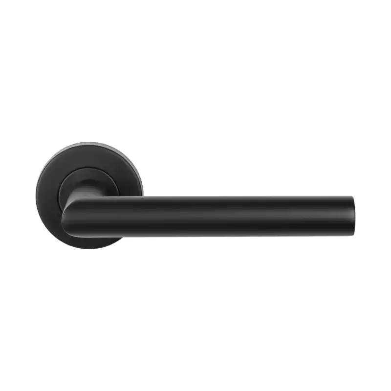 Weekendaanbieding Deurkruk Mat Zwart - L-Haaks Model - Op Rozet 19mm - Paar