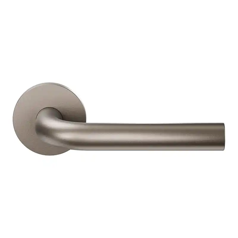 Deurkruk op rozet L-model 19mm Mocca blend Gratis Retour