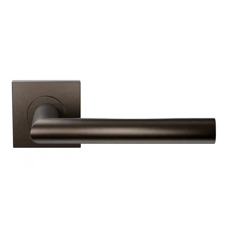 Uitverkoop Deurkruk op rozet L-haaks model 19mm Dark blend