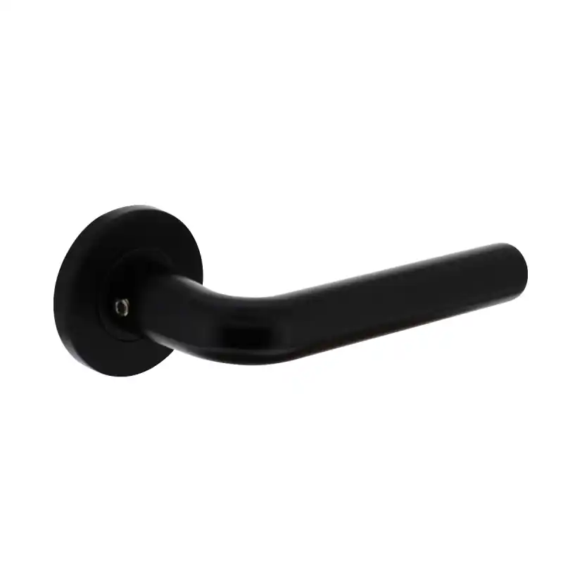 Lage Prijs Intersteel deurkruk Recht met rozet 55x8 mm zwart