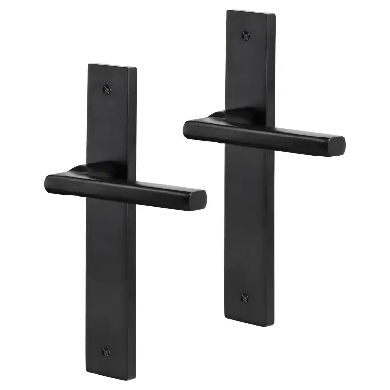Gratis Retour Impresso Redhill deurkruk op schild met schroeven rechthoekig 226x41x10mm Zwart