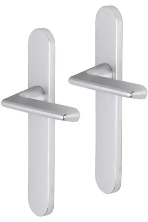 Betrouwbaar Impresso Bristol deurkruk op schild afgerond 225x41x10mm Aluminium