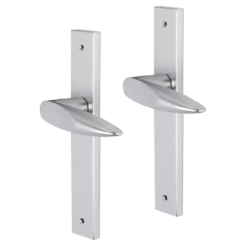 Impresso Sutton deurkruk op schild met schroeven rechthoekig 226x41x10mm Aluminium Lage Kosten