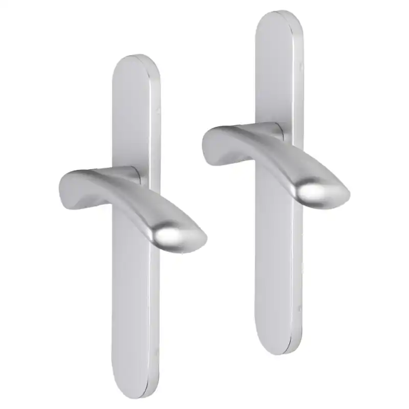 Direct Verzonden Impresso Oxford deurkruk op schild afgerond 225x41x10mm Aluminium