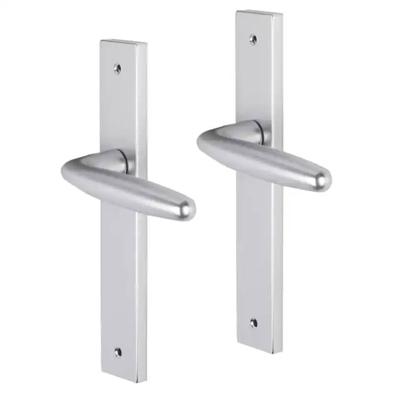 Hete Deal Impresso Cambridge deurkruk op schild met schroeven rechthoekig 226x41x10mm Aluminium