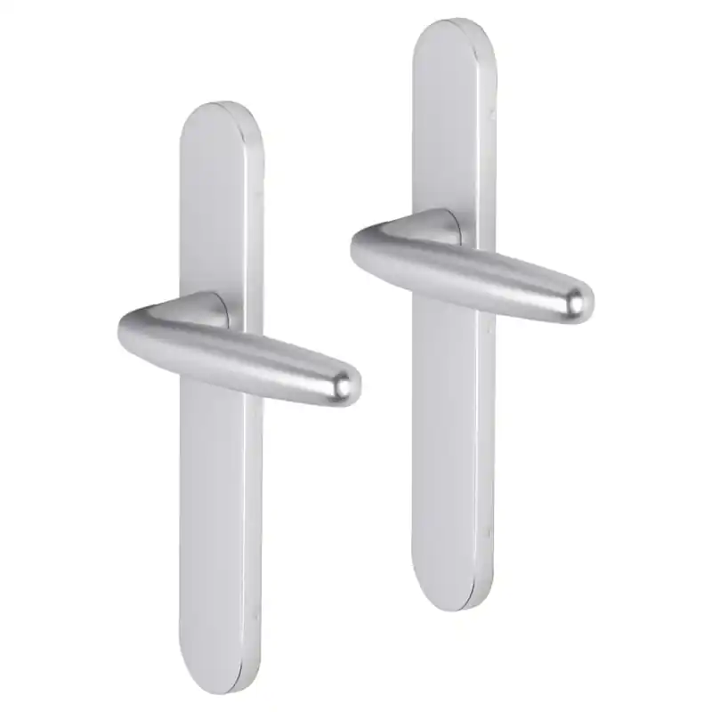 Impresso Cambridge deurkruk op schild afgerond 225x41x10mm Aluminium Laatste Versie