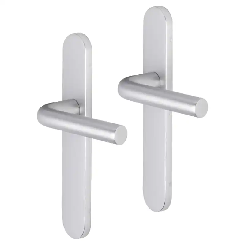Impresso Bolton deurkruk op schild afgerond 225x41x10mm Aluminium Bestseller