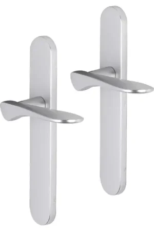 Beperkte Voorraad Impresso Watford deurkruk op schild afgerond 225x41x10mm Aluminium