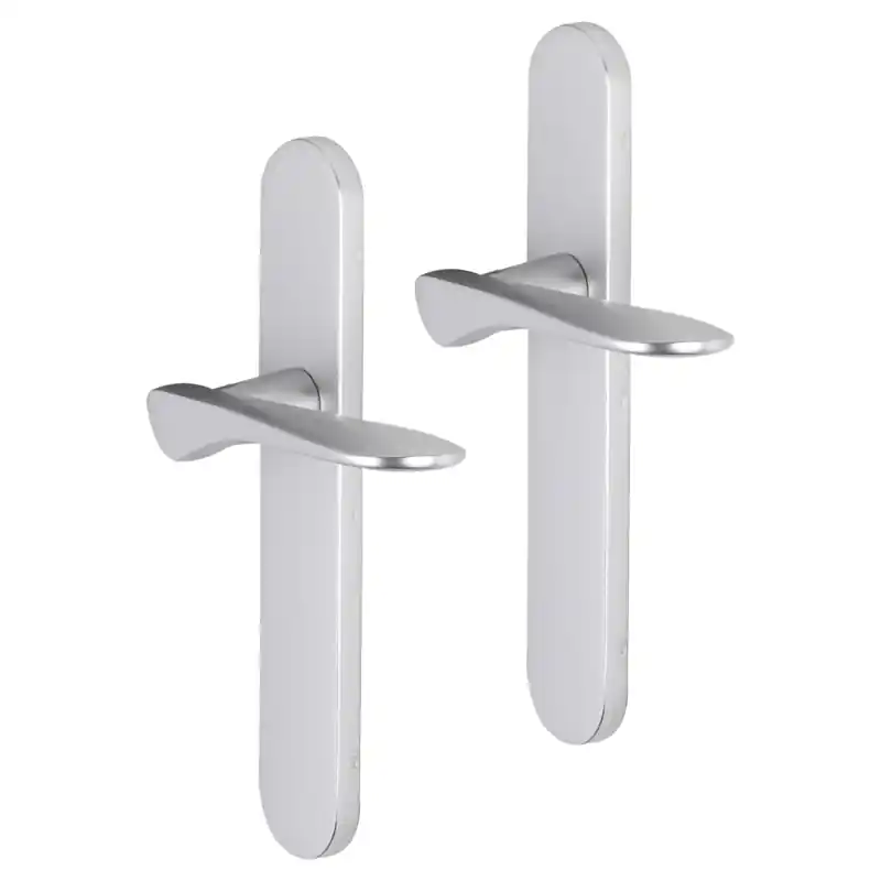 Beperkte Voorraad Impresso Watford deurkruk op schild afgerond 225x41x10mm Aluminium
