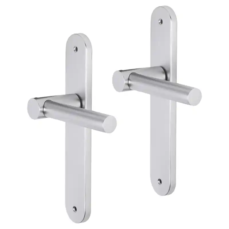Impresso Dover deurkruk op schild met schroeven afgerond 225x41x10mm Aluminium Bestel Nu