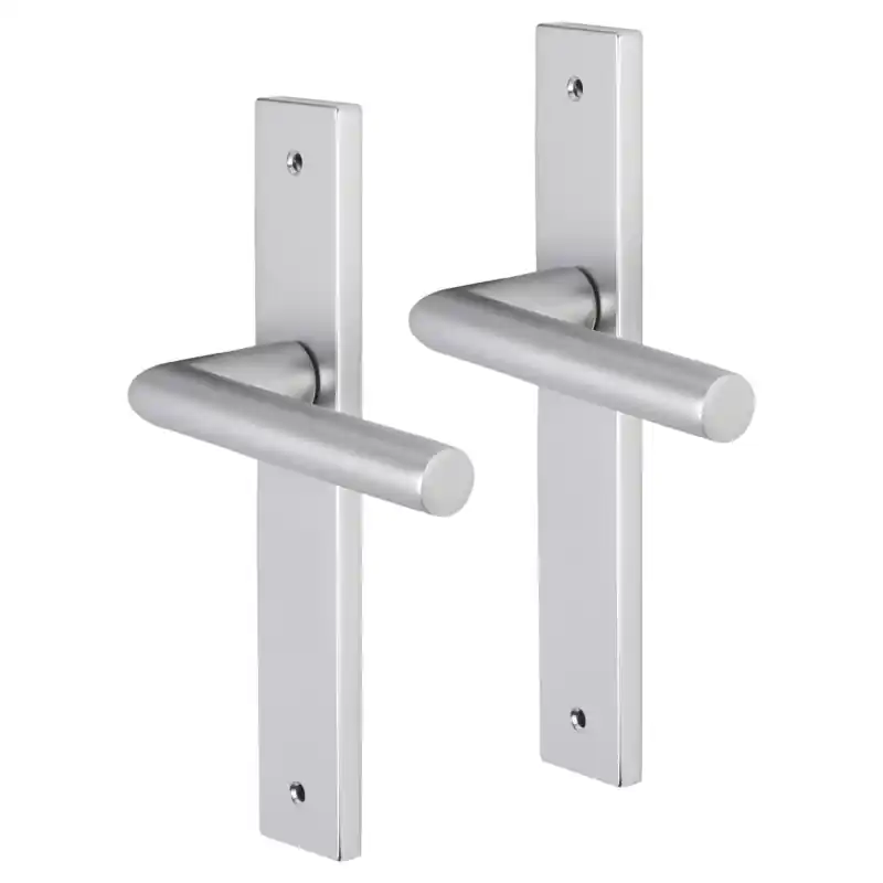 Weekendaanbieding Impresso London deurkruk op schild met schroeven rechthoekig 226x41x10mm Aluminium