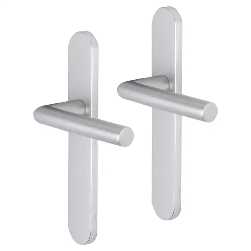 Impresso London deurkruk op schild afgerond 225x41x10mm Aluminium Hete Deal