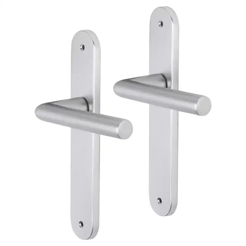 Meest Verkocht Impresso London deurkruk op schild met schroeven afgerond 225x41x10mm Aluminium
