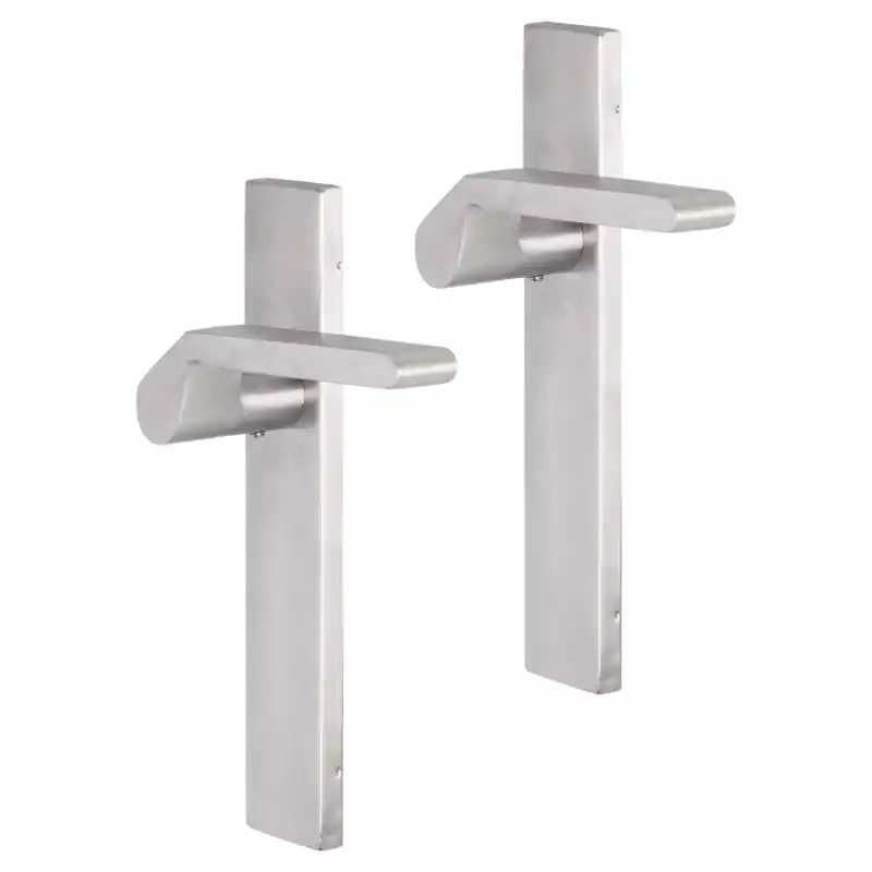 Impresso Boston deurkruk op schild rechthoekig 226x41x10mm RVS geborsteld Goedkoop