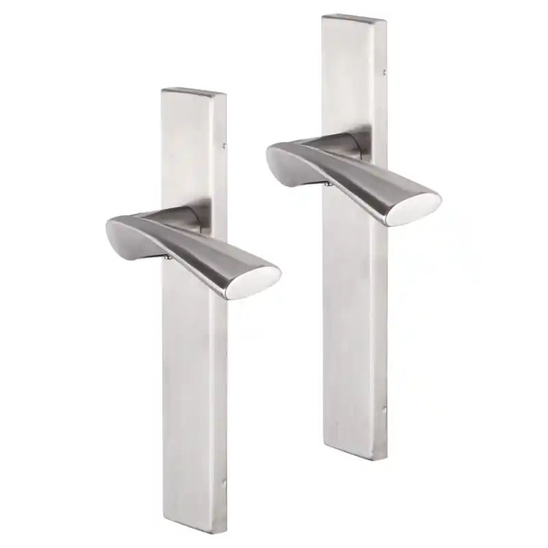 Impresso Wigston deurkruk op schild rechthoekig 226x41x10mm RVS geborsteld Op = Op