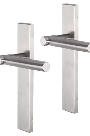 Beste Prijs Impresso Alton deurkruk op schild rechthoekig 226x41x10mm RVS geborsteld