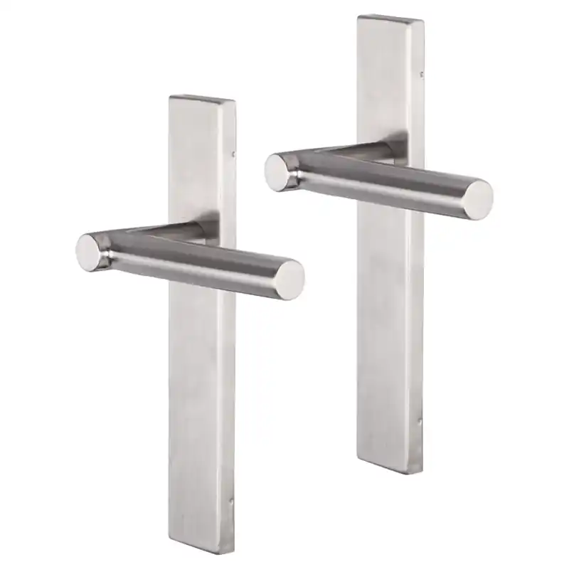 Beste Prijs Impresso Alton deurkruk op schild rechthoekig 226x41x10mm RVS geborsteld